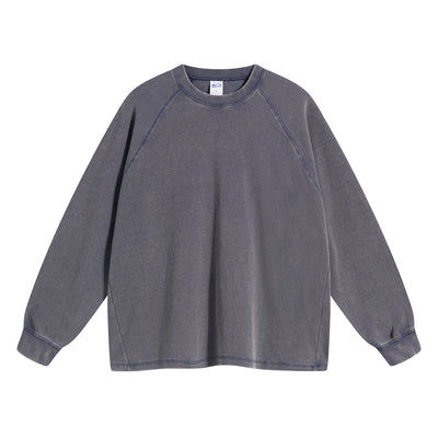 Women's Heavyweight Waffle-knit Long Sleeve T Shirt-INNBLAC