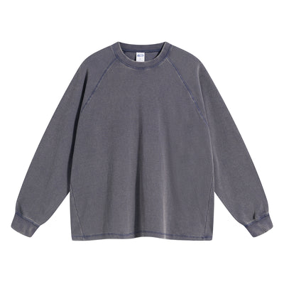 Heavyweight Waffle-knit Long Sleeve T Shirt