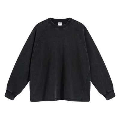 Heavyweight Waffle-knit Long Sleeve T Shirt