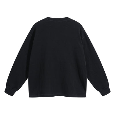 Women's Heavyweight Waffle-knit Sweatshirt-INNBLAC