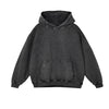 Women's Heavyweight Washed Kangaroo Pocket Hoodie-INNBLAC