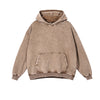 Women's Heavyweight Washed Kangaroo Pocket Hoodie-INNBLAC