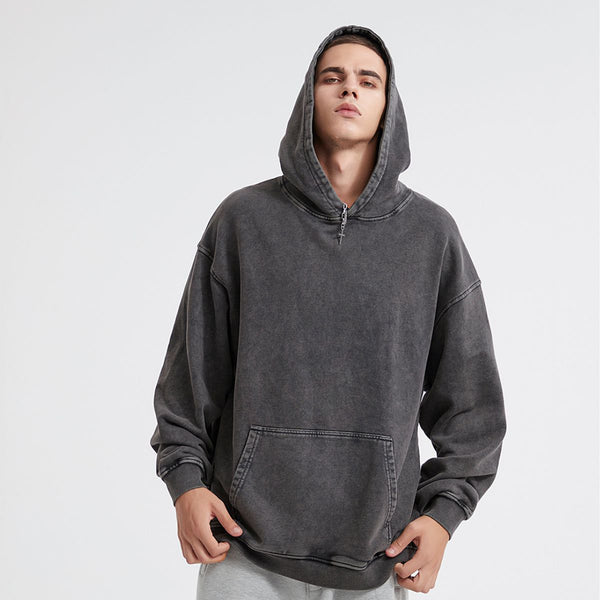 Heavyweight Washed Kangaroo Pocket Hoodie