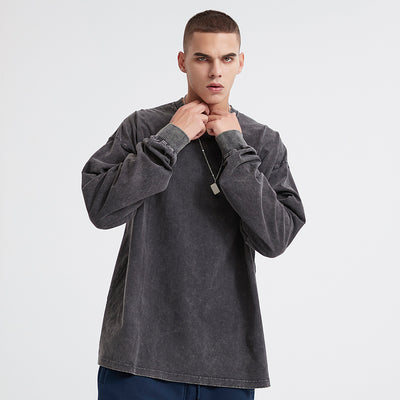 Stone Wash Loose Fit Sweatshirt