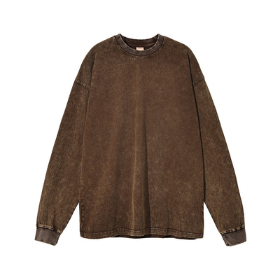 Stone Wash Loose Fit Sweatshirt