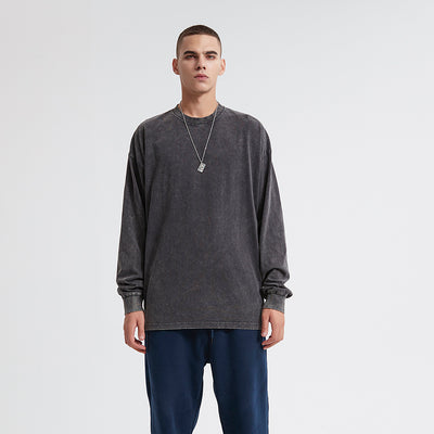 Stone Wash Loose Fit Sweatshirt