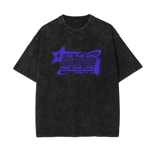 I Am The Way Christian Graphic Tee-INNBLAC
