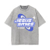 Jesus Saves Christian Y2K Graphic Tee-INNBLAC