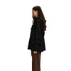 Women's Raw Edge Hem Thumb Holes Hoodie-INNBLAC