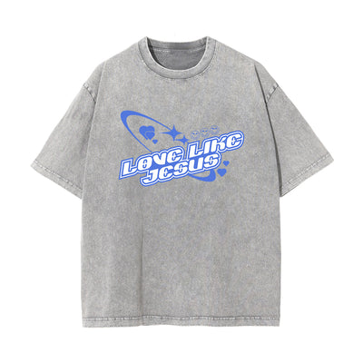 Love Like Jesus Christian Y2K Graphic Tee-INNBLAC