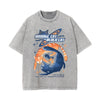 Orange Cat VS Black Cat Graphic Tee-INNBLAC