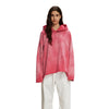 Women's Acid Washed Ripped Hoodie-INNBLAC