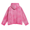 Women's Acid Washed Ripped Hoodie-INNBLAC