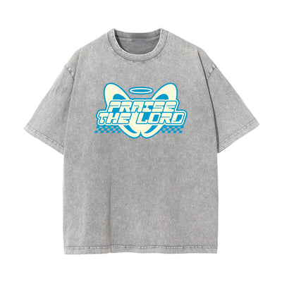 Praise The Lord Christian Y2K Graphic Tee-INNBLAC