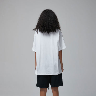 Women's Plain Lightweight Basic Tee 5.6oz-INNBLAC