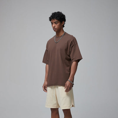 Raw Edge Thick Cotton T Shirt 9oz-INNBLAC