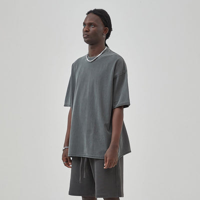 Raw Edge Hem Vintage T Shirt 8oz-INNBLAC