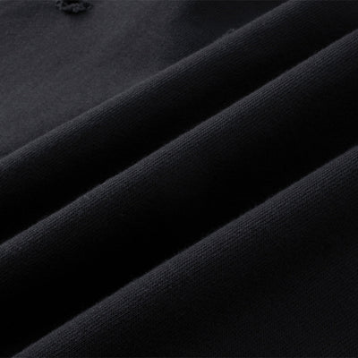 Ripped Double Slider Zip Hoodie-INNBLAC
