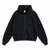 Women's Ripped Double Slider Zip Hoodie-INNBLAC