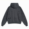 Women's Ripped Double Slider Zip Hoodie-INNBLAC
