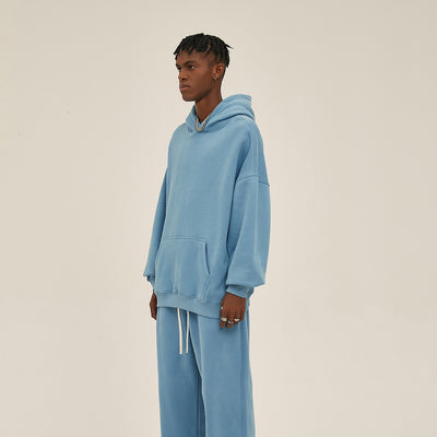 Oversized Plush Lining Plain Hoodie