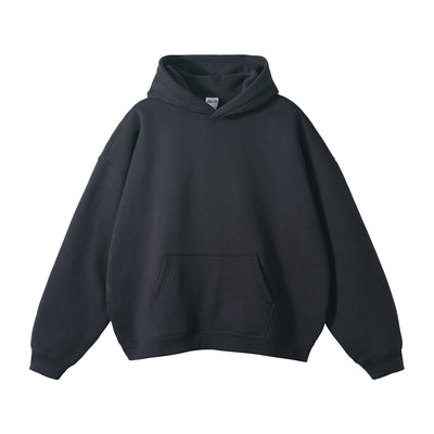 Oversized Plush Lining Plain Hoodie