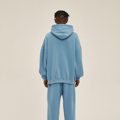 Oversized Plush Lining Plain Hoodie
