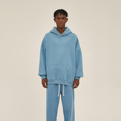 Oversized Plush Lining Plain Hoodie