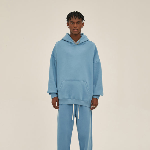Oversized Plush Lining Plain Hoodie