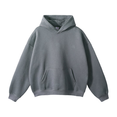 Oversized Plush Lining Plain Hoodie