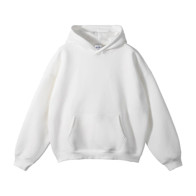Oversized Plush Lining Plain Hoodie