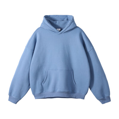Oversized Plush Lining Plain Hoodie