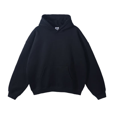 Oversized Plush Lining Plain Hoodie