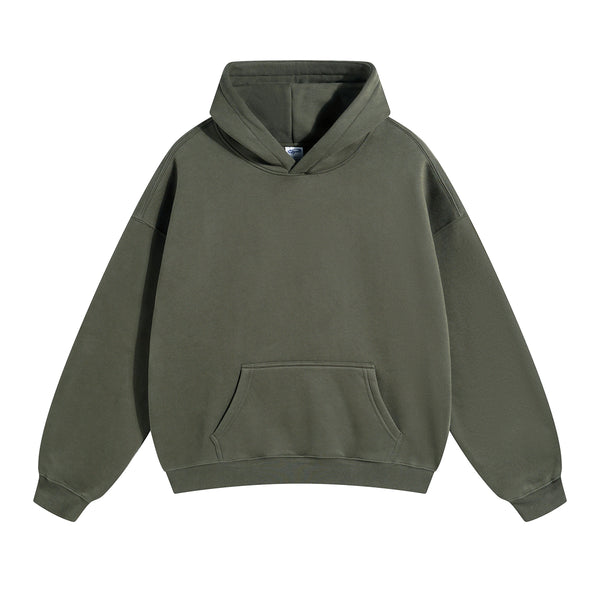 Oversized Plush Lining Plain Hoodie