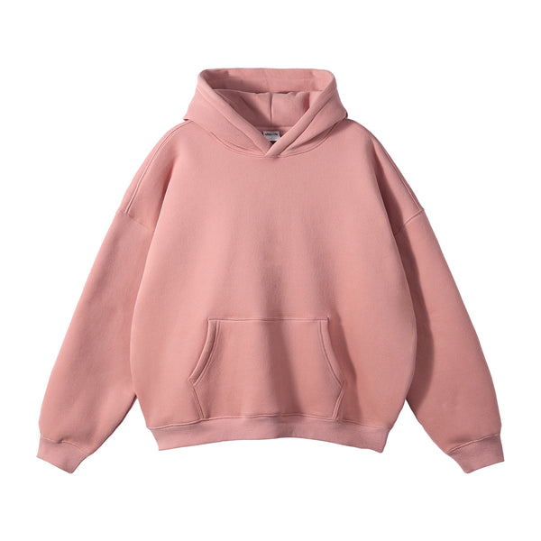 Oversized Plush Lining Plain Hoodie