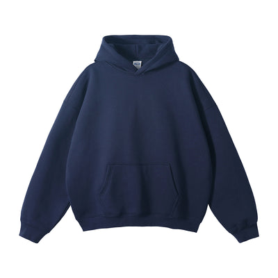 Oversized Plush Lining Plain Hoodie