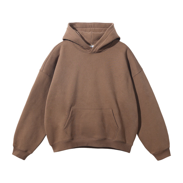 Oversized Plush Lining Plain Hoodie