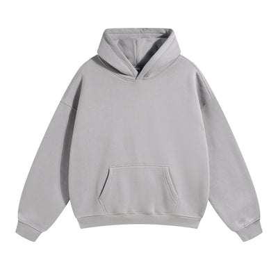 Oversized Plush Lining Plain Hoodie