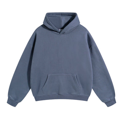 Oversized Plush Lining Plain Hoodie