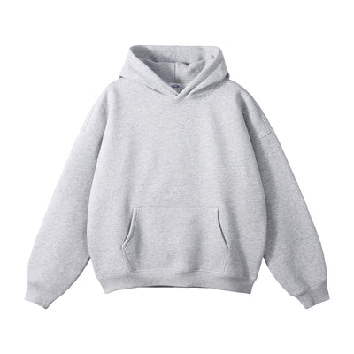 Oversized Plush Lining Plain Hoodie