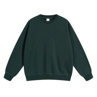Women's Solid Color French Terry Sweatshirt-INNBLAC
