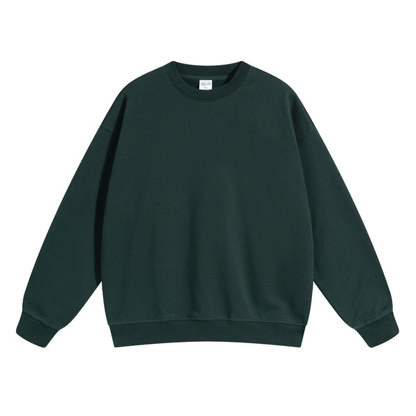 Women's Solid Color French Terry Sweatshirt-INNBLAC