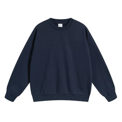 Women's Solid Color French Terry Sweatshirt-INNBLAC