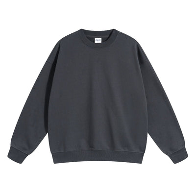 Women's Solid Color French Terry Sweatshirt-INNBLAC