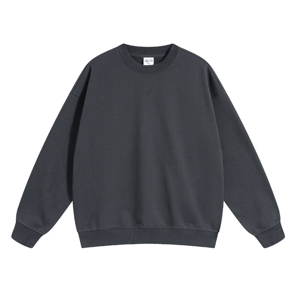 Women's Solid Color French Terry Sweatshirt-INNBLAC