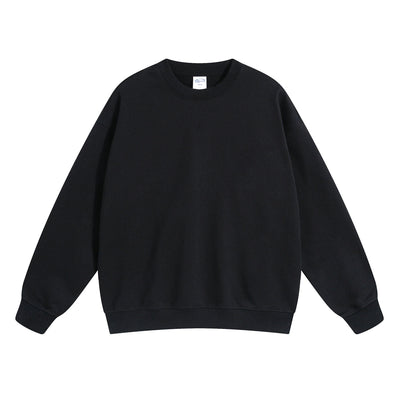 Women's Solid Color French Terry Sweatshirt-INNBLAC