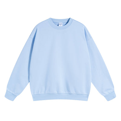 Women's Solid Color French Terry Sweatshirt-INNBLAC