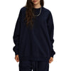 Women's Solid Color French Terry Sweatshirt-INNBLAC