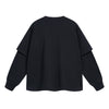 Women's Solid Color Mock Two Piece Sweatshirt-INNBLAC