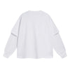 Women's Solid Color Mock Two Piece Sweatshirt-INNBLAC